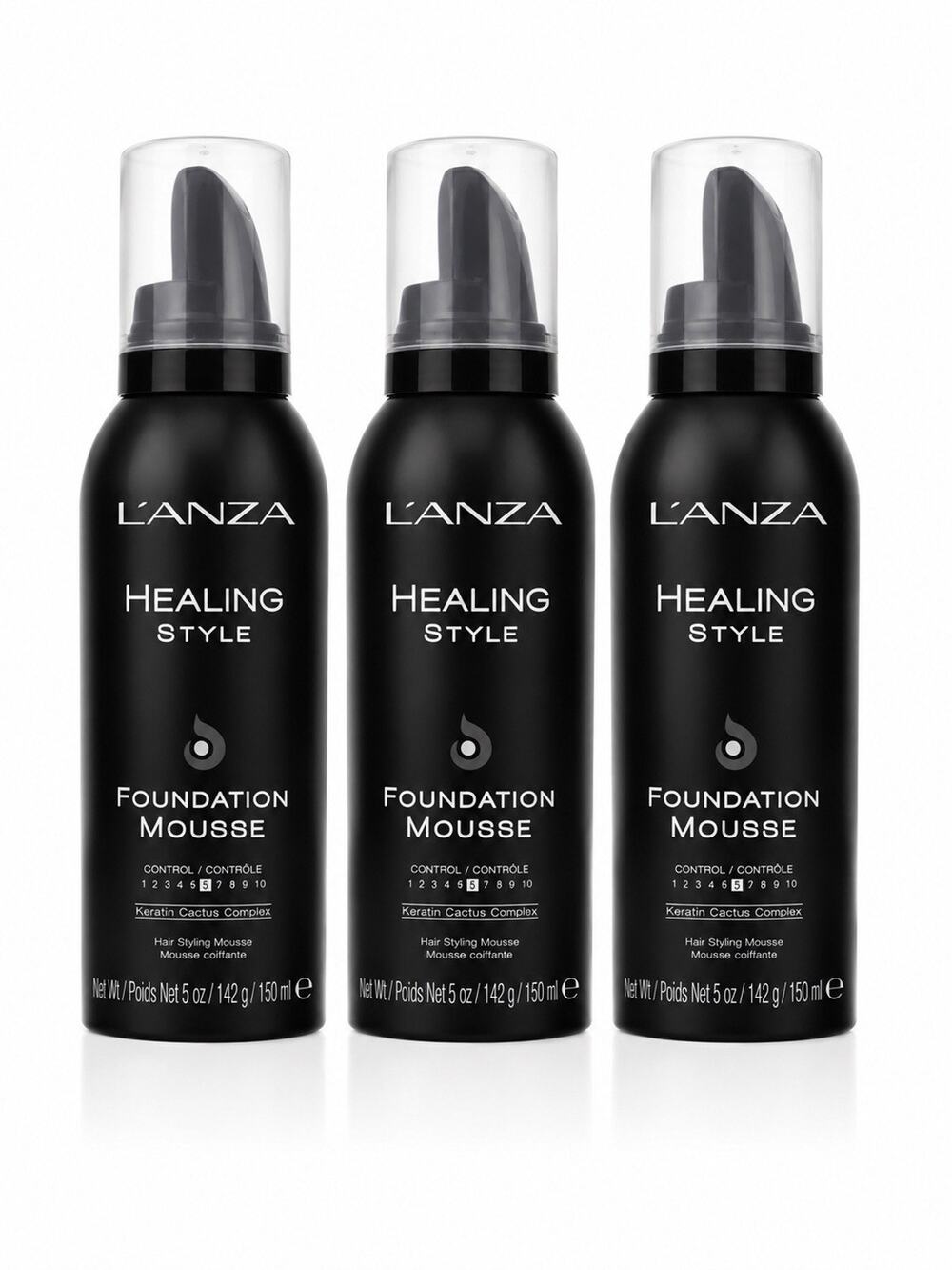 L’ANZA Healing Style Foundation Mousse 5oz 150ml Lot of 3 Hair Styling